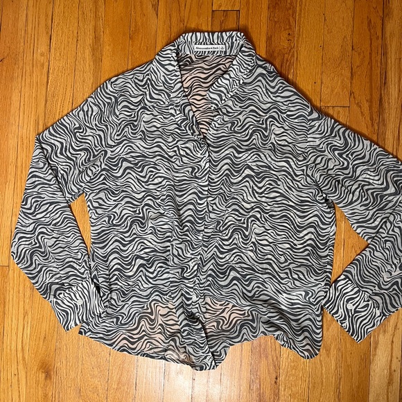 Abercrombie Sheer Patterned Button-Down - Picture 1 of 2